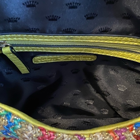 JUICY Couture Rainbow Woven Crossbody Adjustable Strap Y2K Colorful Ties - Picture 6 of 13